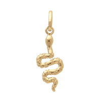 Pendentif en forme de serpent en plaqué or jaune 18 carats.