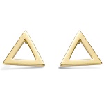 Boucles d'oreilles triangles en plaqué or jaune 18 carats.