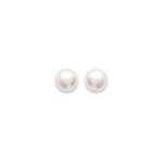 Boucles d'oreilles plaqué or 18 carats surmontées de perles d'imitation nacrées.