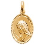 Pendentif de la Vierge Marie en plaqué or 18 carats.