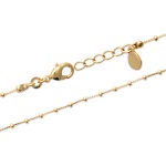 Bracelet perles en plaqué or jaune 18 carats.