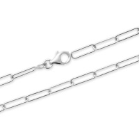 Bracelet chaîne en argent 925/000 rhodié.