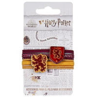 Lot de 8 élastiques cheveux pour enfant en textile de couleur avec personnages et symboles d'Harry Potter.
