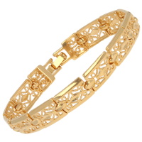 Bracelet avec motifs filigrane en plaqué or jaune 18 carats.
