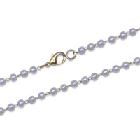 Bracelet en plaqué or jaune 18 carats avec perles d'imitation. 